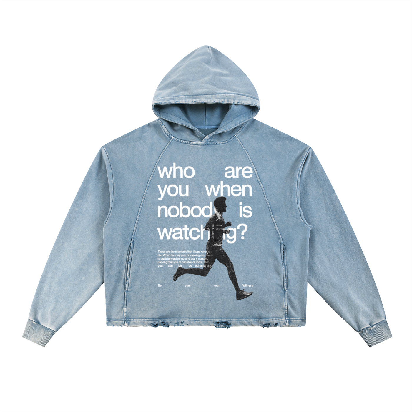 Who are you? Distressed Hoodie
